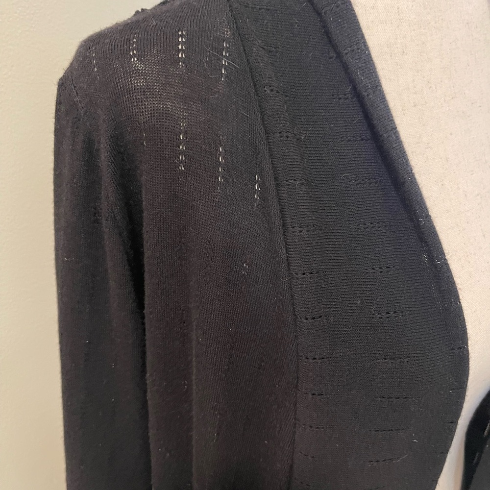 Vintage y2k wet seal black lace cardigan Whimsigoth Fairygrunge Med Large USA - Picture 6 of 8
